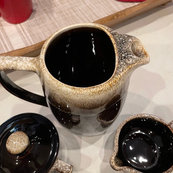 Pfaltzgraff Rustic Brown Ceramic Pitcher Cream and Sugar Set - Picture 4 of 12